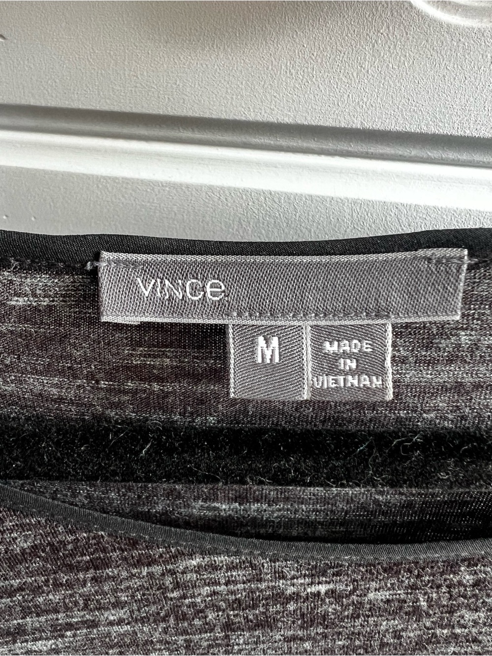 Vince Charcoal Heathered Knit Tee - M